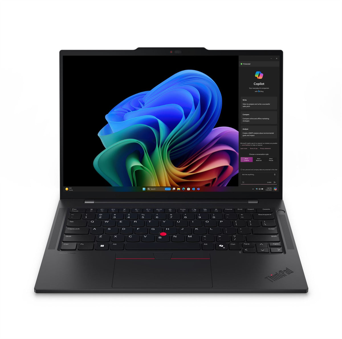 Lenovo ThinkPad T14s Gen 6 Laptop - 35.6 cm (14&quot;) - Qualcomm Snapdragon X1P-42-100 - 16 GB LPDDR5x-SDRAM - 512 GB SSD - Wi-Fi 7 - Windows 11 Pro - Black