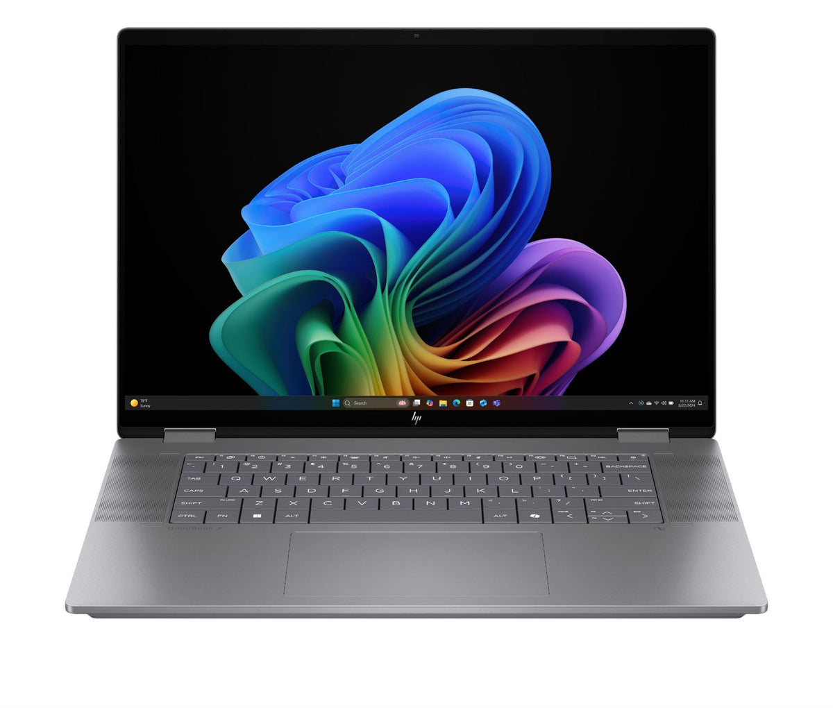 HP OmniBook X Flip Next Gen AI 16-ar0012na Copilot+ PC AMD Ryzen™ AI 7 350 Hybrid (2-in-1) 40.6 cm (16") Touchscreen 2K 16 GB LPDDR5x-SDRAM 1 TB SSD Wi-Fi 7 (802.11be) Windows 11 Home Silver
