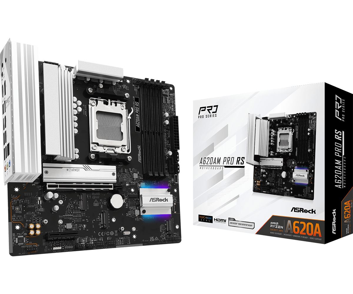Asrock A620AM Pro RS AMD A620A Socket AM5 micro ATX