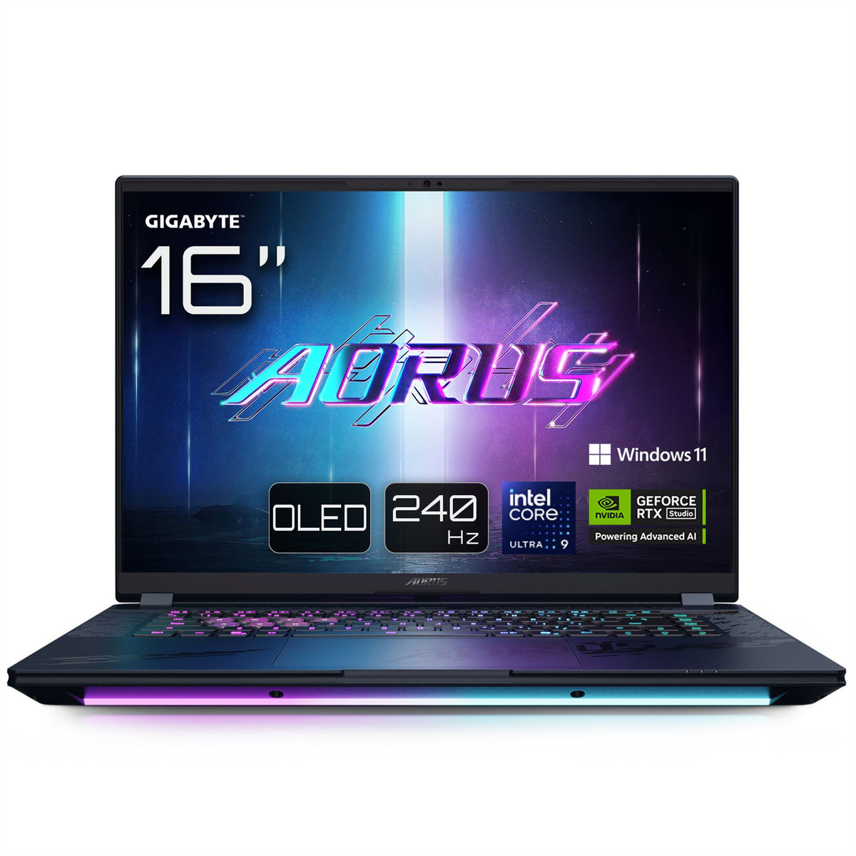 GIGABYTE AORUS MASTER 16 BYH Laptop - 40.6 cm (16&quot;) - Intel Core Ultra 9 275HX - 32 GB LDDR5-SDRAM - 2 TB SSD - NVIDIA GeForce RTX 5080 - Wi-Fi 7 - Windows 11 Pro - Black