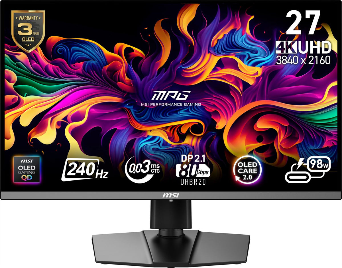 MSI MPG 272URX - 67.3 cm (26.5&quot;) - 3840 x 2160 pixels 4K UHD QD-OLED Monitor