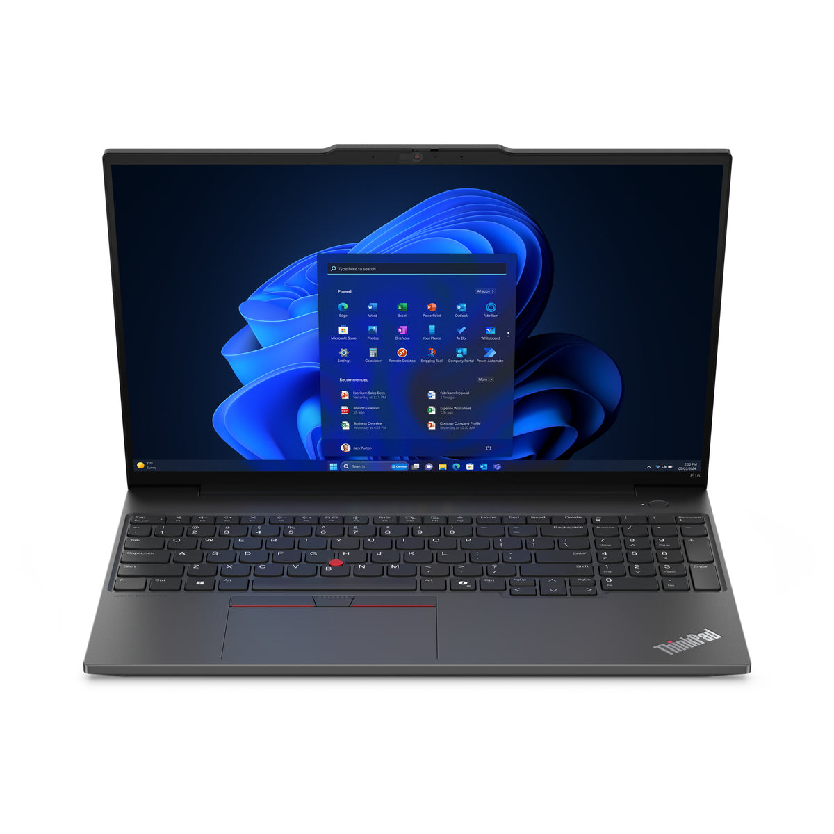 Lenovo ThinkPad E16 Gen 2 Laptop - 40.6 cm (16") - Intel Core Ultra 7 155H - 16 GB DDR5-SDRAM - 512 GB SSD - Wi-Fi 6E - Windows 11 Pro - Black