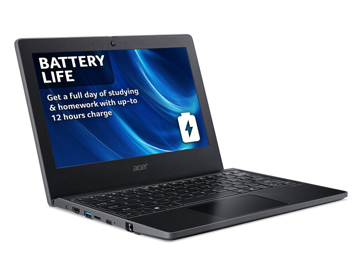 Acer TravelMate B3 Laptop - 29.5 cm (11.6") - Intel® Celeron® N4120 - 4 GB DDR4-SDRAM - 64 GB eMMC - Wi-Fi 5 - Windows 11 Pro Education - Black