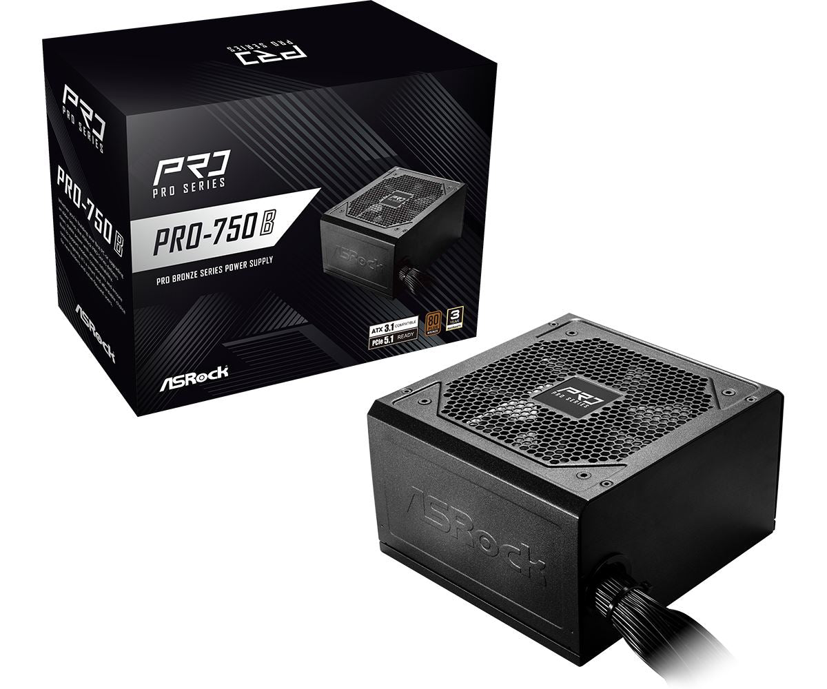 Asrock PRO-750B power supply unit 750 W 24-pin ATX ATX Black