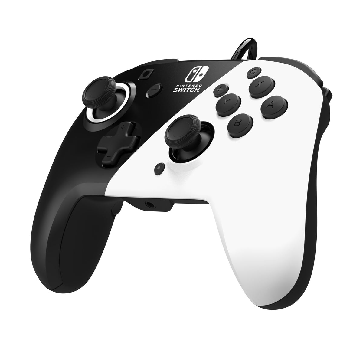 PDP Faceoff Deluxe+ Wired Controller for Nintendo Switch in Black / White