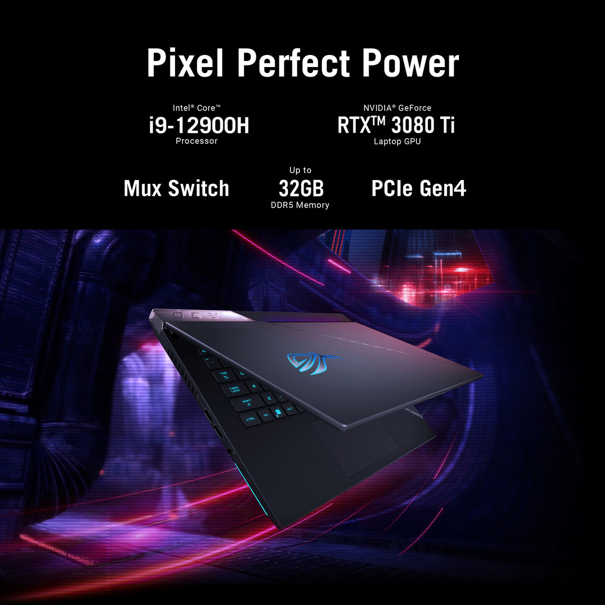ASUS ROG Strix SCAR 15 Laptop - 39.6 cm (15.6") - Intel® Core™ i9-12900H - 32 GB DDR5-SDRAM - 2 TB SSD - NVIDIA GeForce RTX 3080 Ti - Wi-Fi 6E - Windows 11 Home - Black