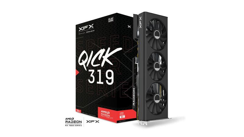 XFX Speedster QICK 319 "Black Edition" - AMD 12 GB GDDR6 Radeon RX 7700 XT graphics card