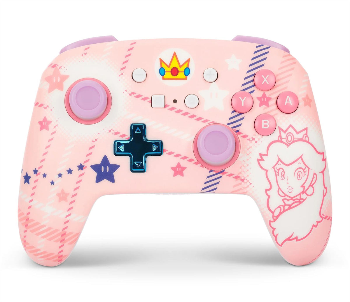 PowerA Enhanced Wireless Controller for Nintendo Switch - Princess Peach Plaid