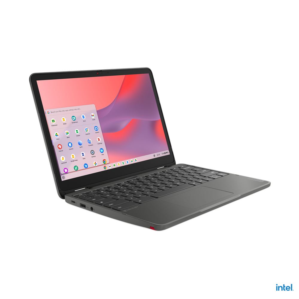 Lenovo 500e Yoga 12.2" Chromebook - Touchscreen - Intel® N N100 - 8 GB LPDDR5-SDRAM - 64 GB eMMC - ChromeOS - Grey