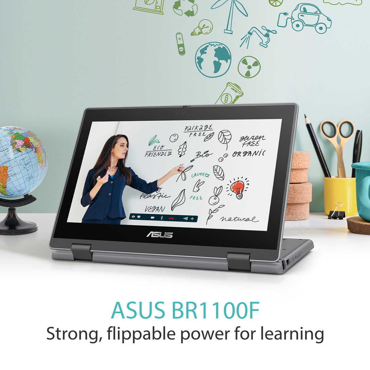 ASUS BR1100F-CS81XA-3Y Hybrid (2-in-1) - 29.5 cm (11.6") - Touchscreen - Intel® Celeron® N4500 - 8 GB DDR4-SDRAM - 128 GB eMMC - Wi-Fi 6 - Windows 11 Pro Academic - Grey