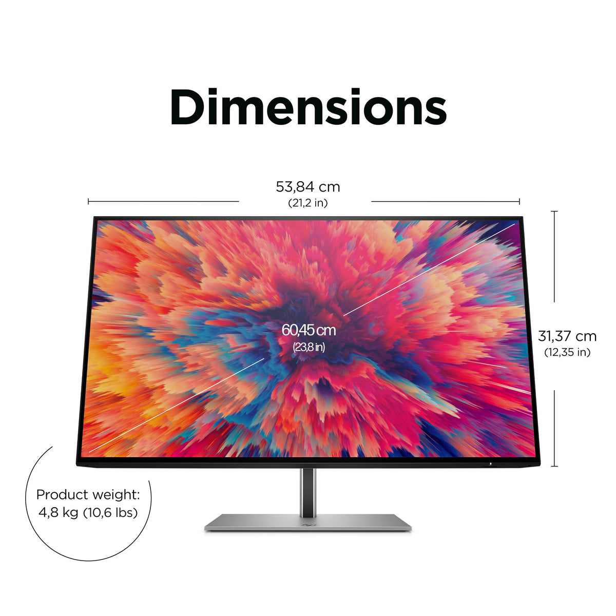 HP Z24Q G3 - 60.5 cm (23.8") - 2560 x 1440 pixels Quad HD Monitor