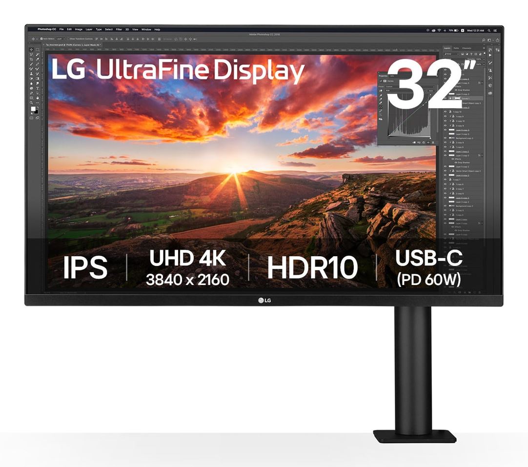 LG 32UN880K 32&quot; IPS UHD 4K USB-C Height Adjust Monitor