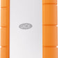 LaCie Rugged Mini - USB-C External HDD in Grey / Orange - 500 GB