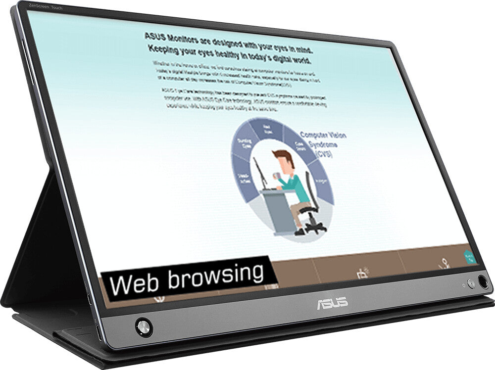 ASUS MB16AMT - 39.6 cm (15.6") - 1920 x 1080 pixels Full HD LED Touchscreen Monitor