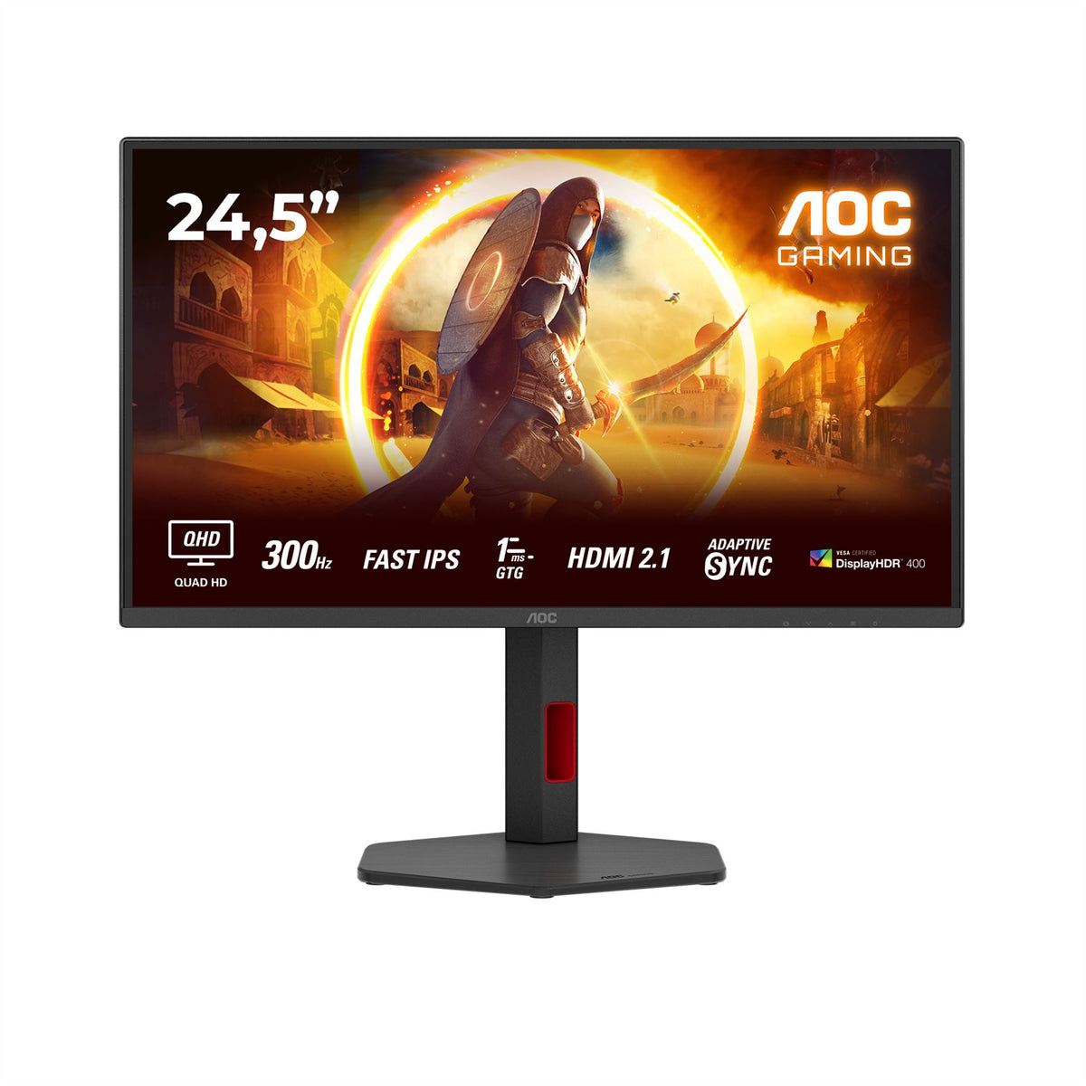 AOC G4 Q25G4SR computer monitor 62.2 cm (24.5") 2560 x 1440 pixels Quad HD LED Black, Red