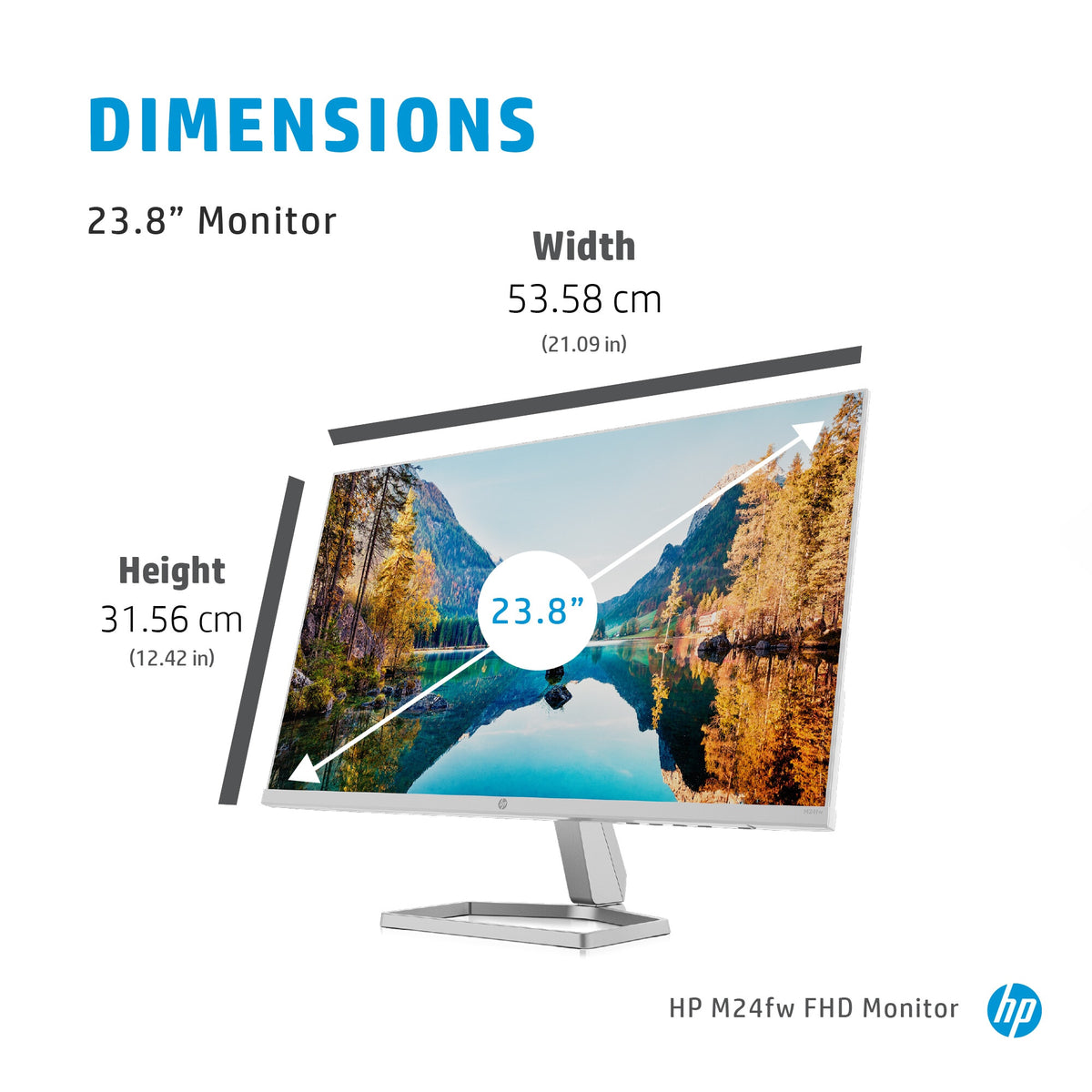 HP M24fw - 60.5 cm (23.8") 1920 x 1080 pixels Full HD LED Monitor