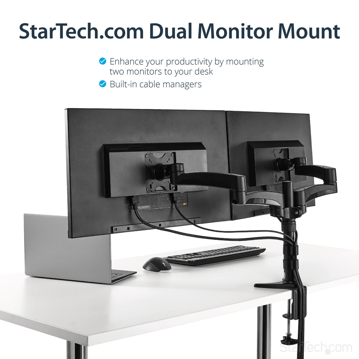 StarTech.com ARMDUAL - Desk monitor mount for 30.5 cm (12") to 61 cm (24")