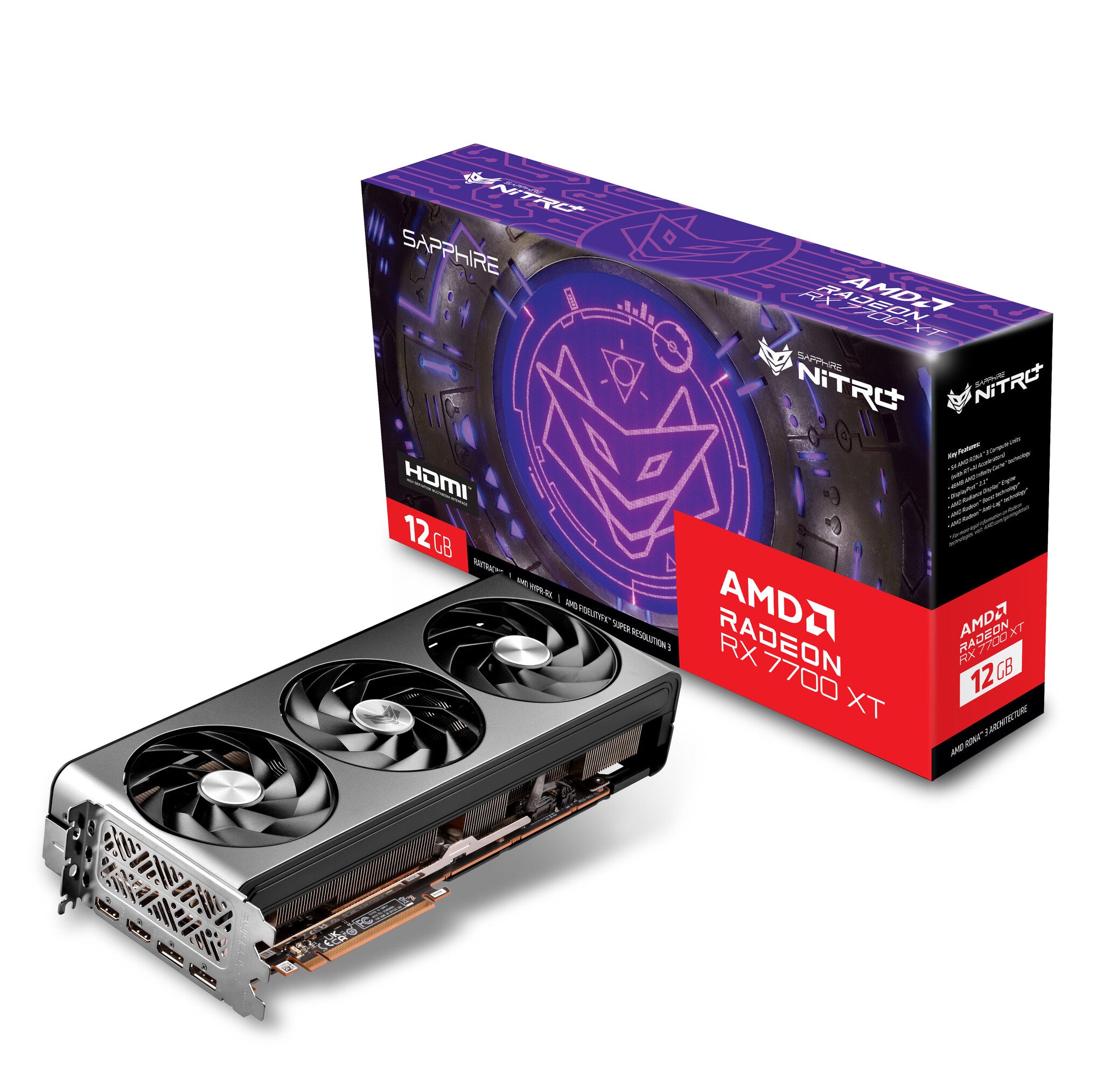 グラフィックボード・グラボ・ビデオカード SAPPHIRE NITRO+ Radeon RX 7700XT 12GB Sapphire NITRO+ - AMD 12 GB GDDR6 Radeon RX 7700 XT graphics card