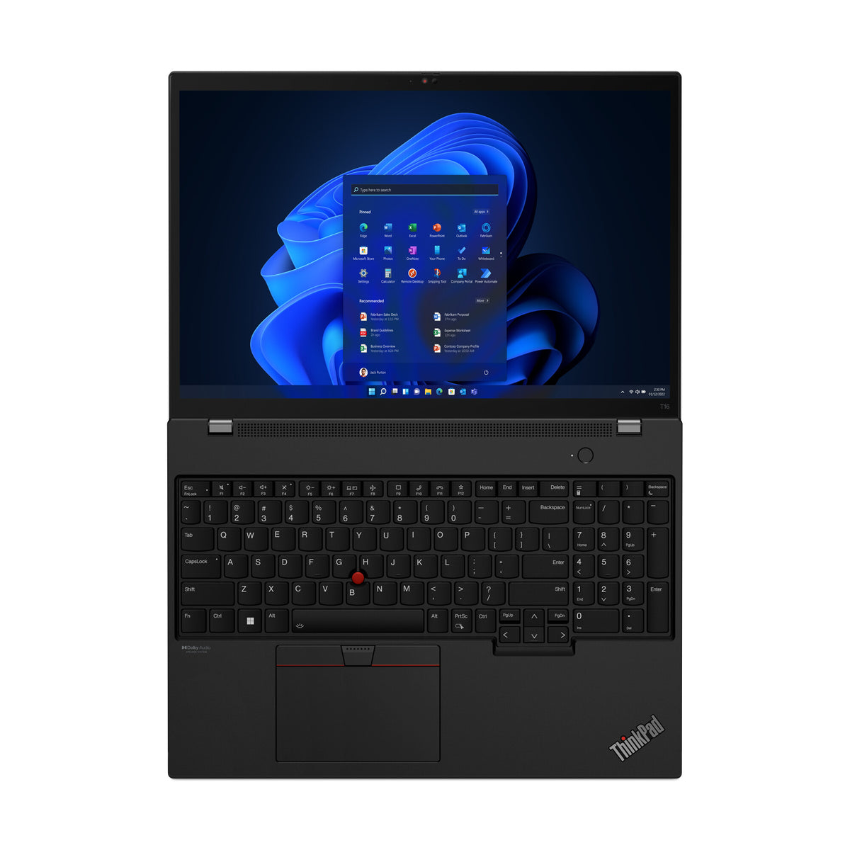 Lenovo ThinkPad T16 Gen 1 Laptop - 40.6 cm (16&quot;) - Intel® Core™ i5-1235U - 8 GB DDR4-SDRAM - 256 GB SSD - Wi-Fi 6E - Windows 11 Pro - Black