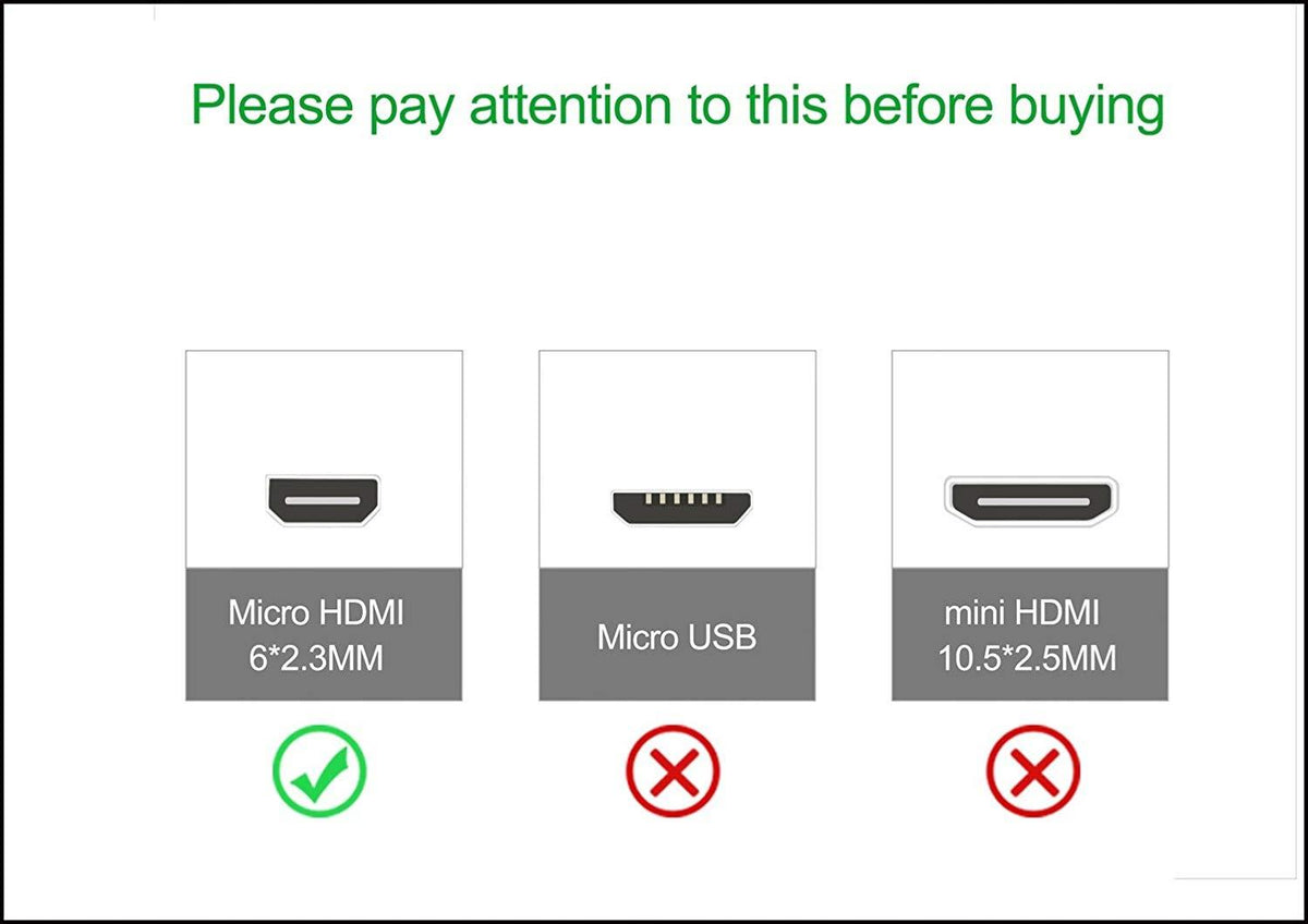 Micro HDMI to HDMI Cable