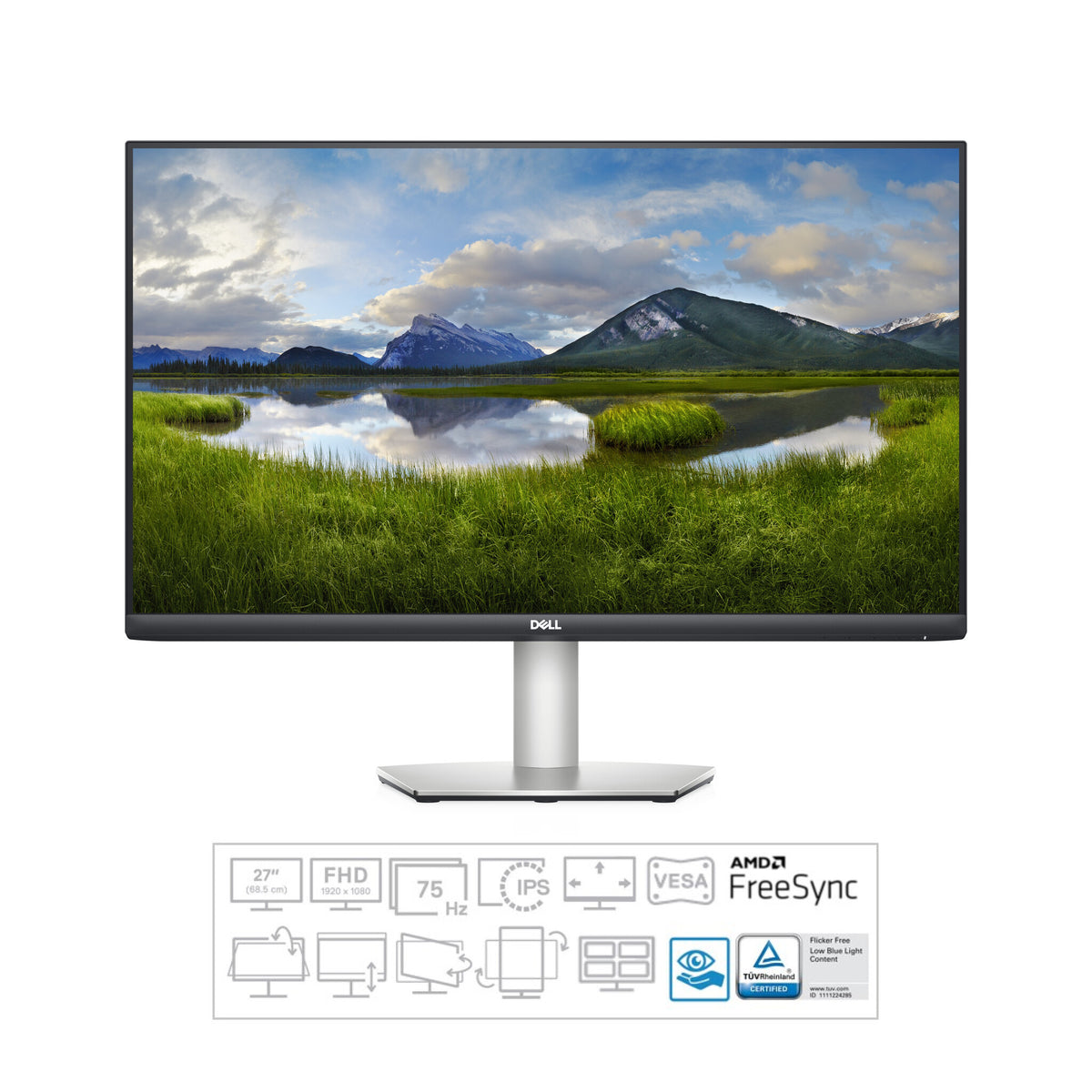 DELL S Series S2721HS computer monitor 68.6 cm (27&quot;) 1920 x 1080 pixels Full HD LCD