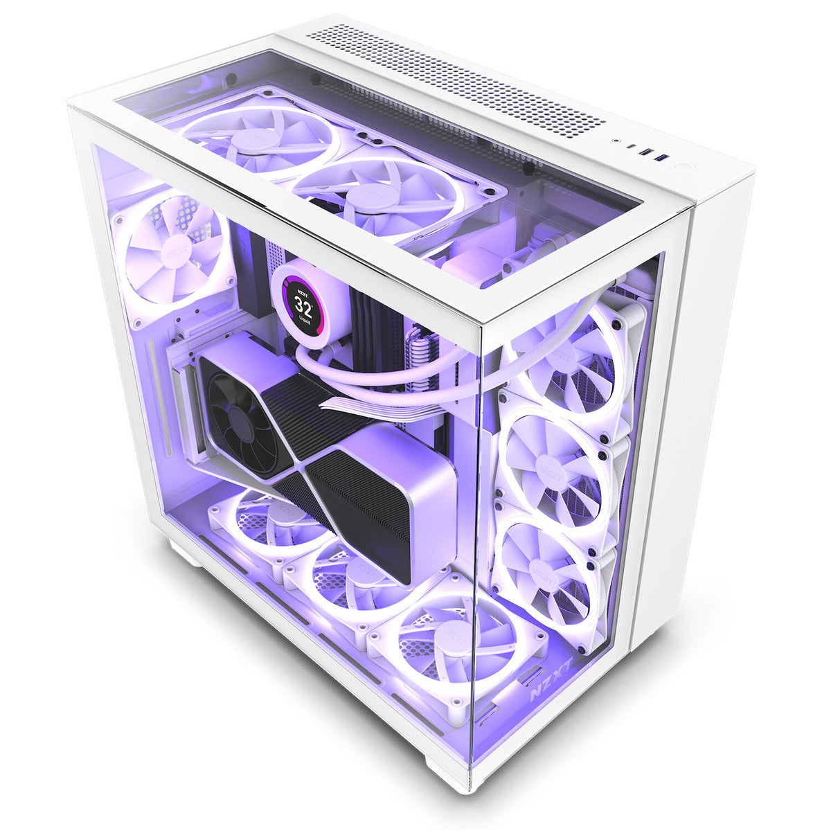 NZXT H9 Elite - ATX Mid Tower Case in White