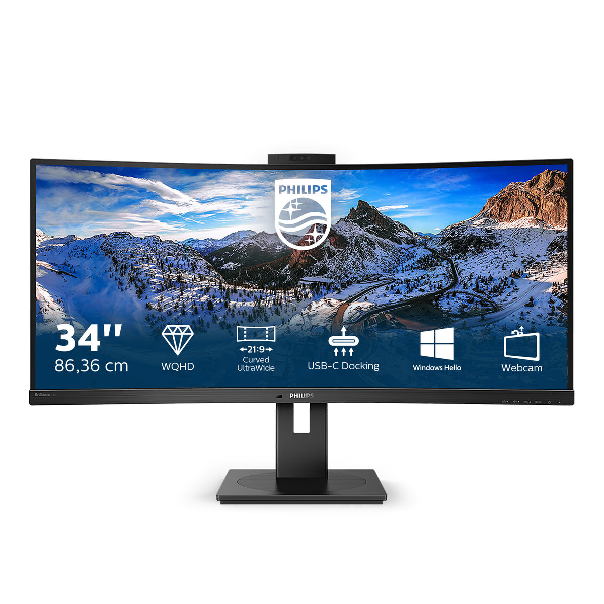 Philips P Line 346P1CRH/00 - 86.4 cm (34") - 3440 x 1440 pixels UltraWide Quad HD Monitor
