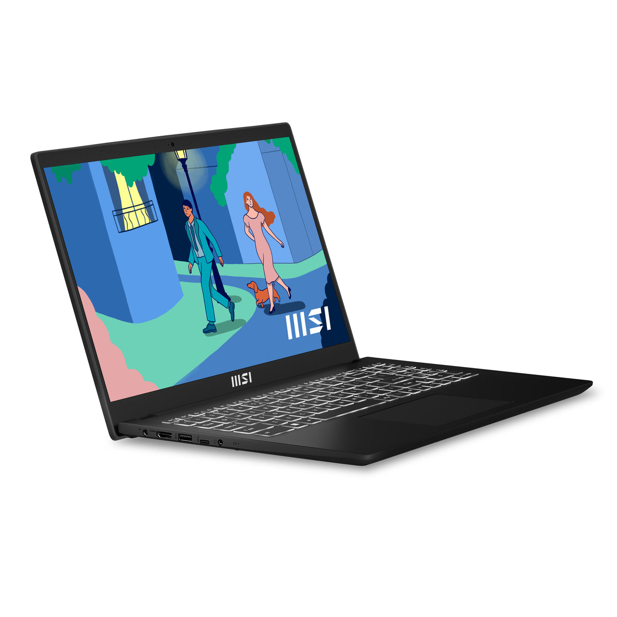 MSI Modern 15 Laptop 39.6 cm (15.6") - Full HD AMD Ryzen™ 7 7730U - 8 GB DDR4-SDRAM - 512 GB SSD - Wi-Fi 6E  - Windows 11 Home - Black