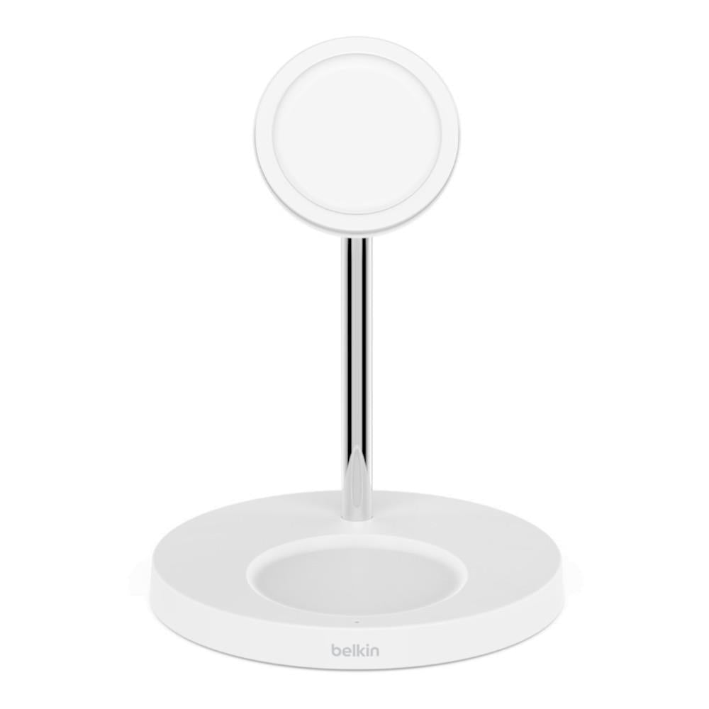 Belkin BOOSTCHARGE PRO 2-in-1 Wireless Charging Stand with MagSafe - White