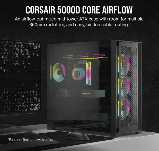 Corsair 5000D CORE AIRFLOW Midi Tower in Black