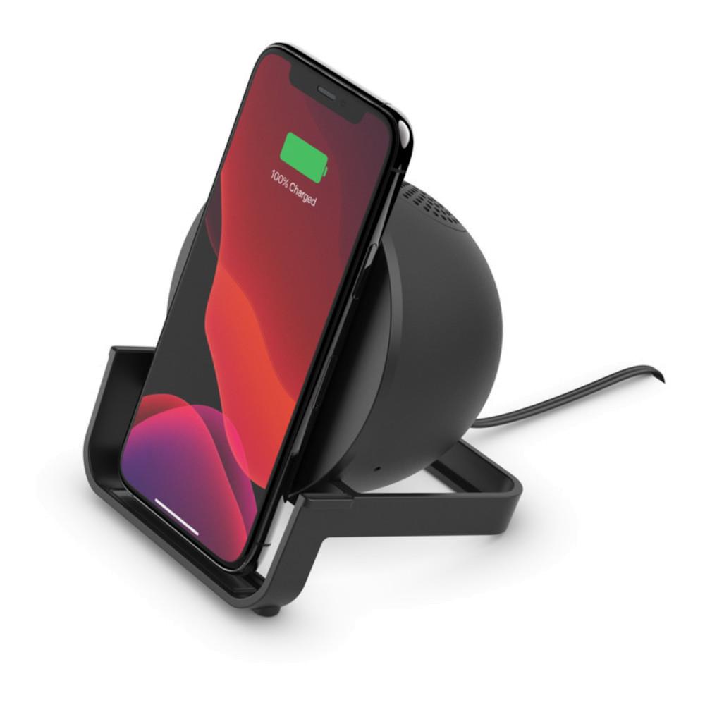 Belkin BOOSTCHARGE Wireless Charging Stand/Speaker Combo - Black