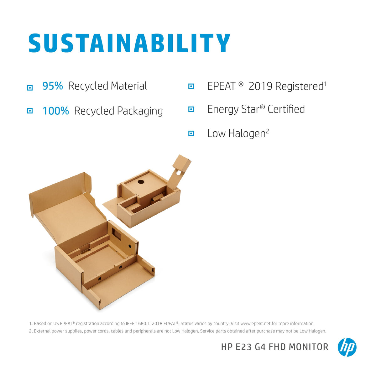 HP E-Series E23 G4 computer monitor 58.4 cm (23") 1920 x 1080 pixels Full HD LCD Black, Silver