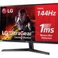 LG 27GN800P-B - 68.6 cm (27") - 2560 x 1440 pixels QHD LED Monitor