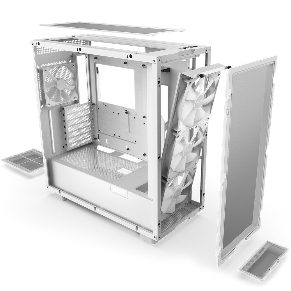 NZXT H7 Flow RGB - ATX Mid Tower Case in White