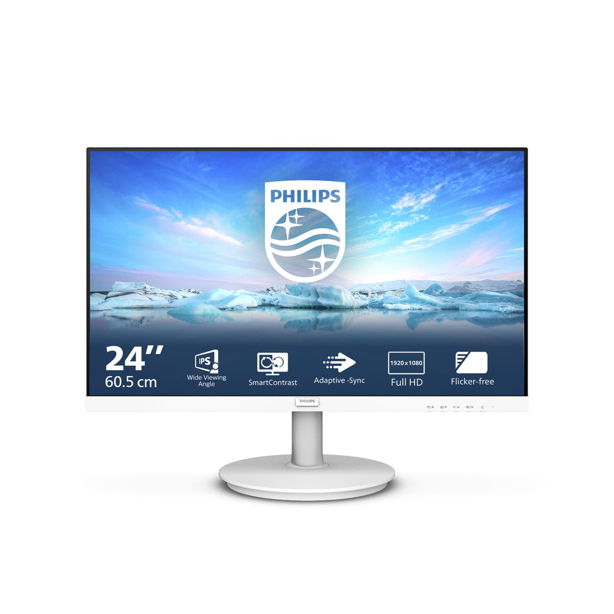 Philips V Line 241V8AW/00 LED display 60.5 cm (23.8&quot;) 1920 x 1080 pixels Full HD LCD White