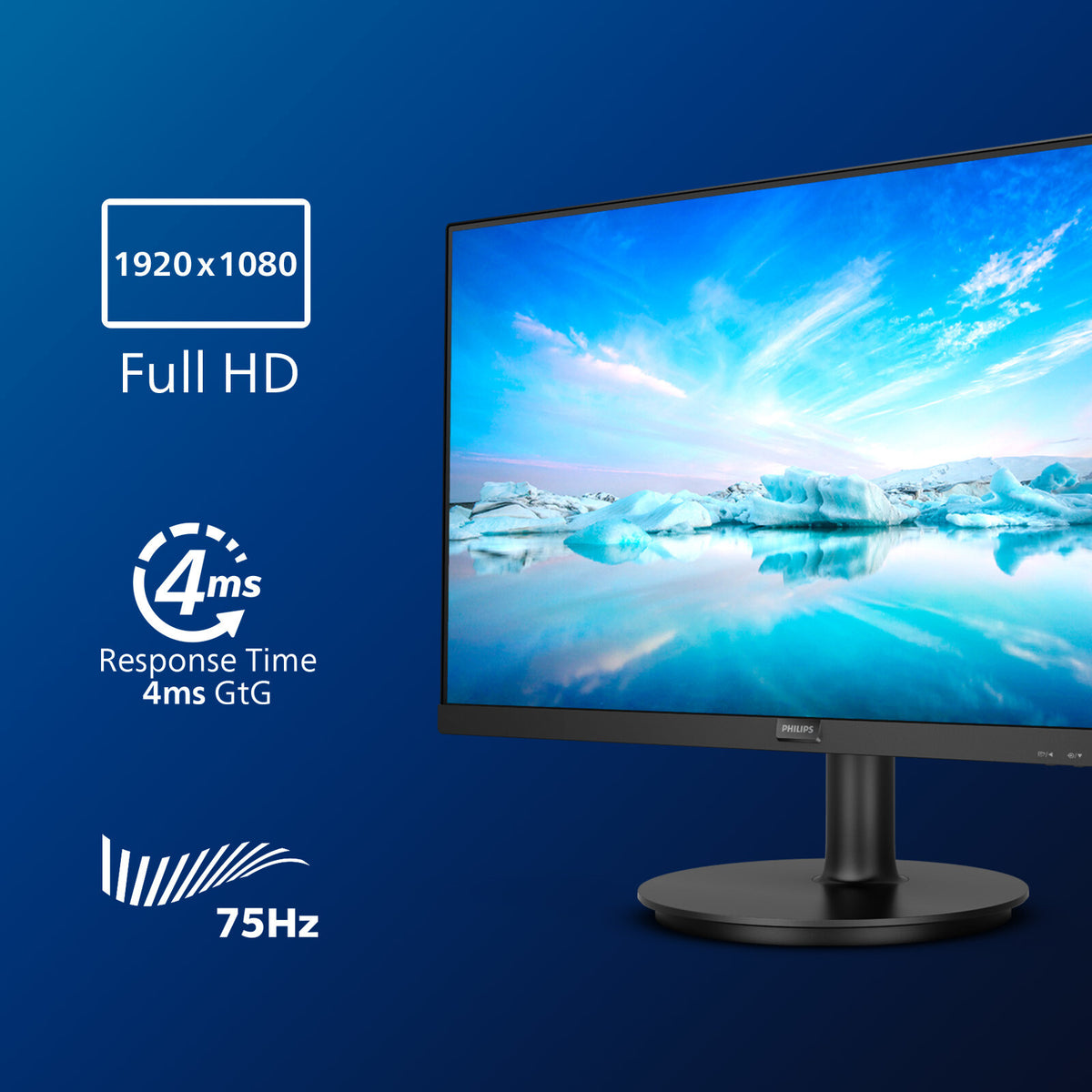 Philips V Line 241V8LA/00 LED display 60.5 cm (23.8") 1920 x 1080 pixels Full HD Black