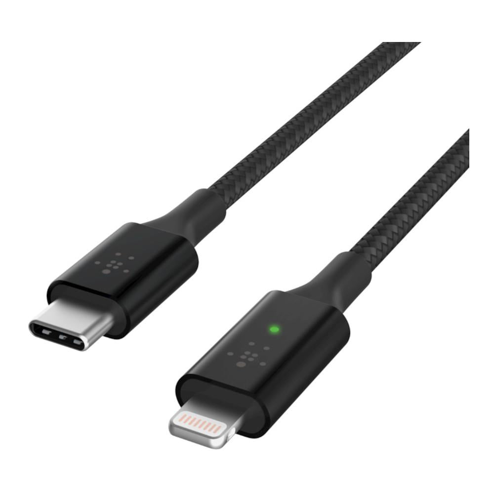 Belkin BOOSTCHARGE Smart LED USB-C to Lightning Cable - Black