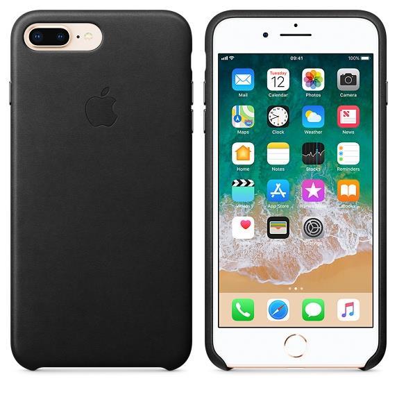 Apple iPhone 8 Plus Leather Case - Black