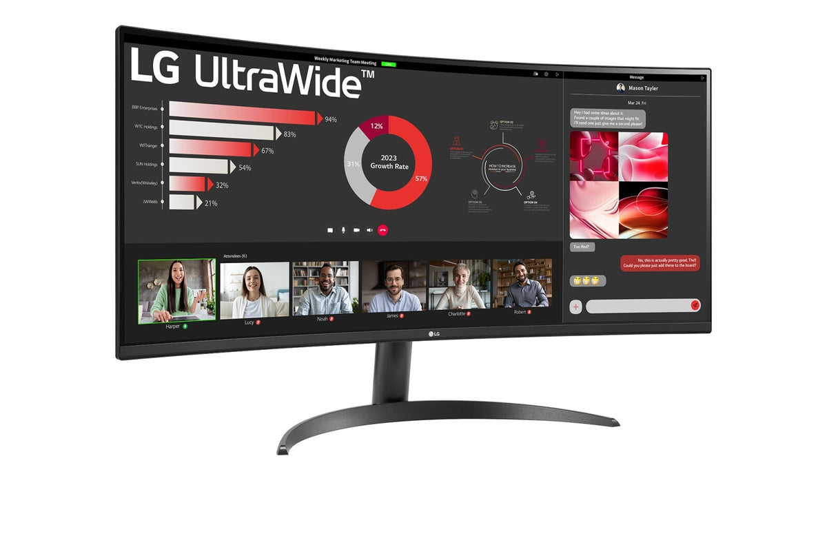 LG 34WR50QC-B - 86.4 cm (34") - 3440 x 1440 pixels UltraWide QHD LCD Monitor