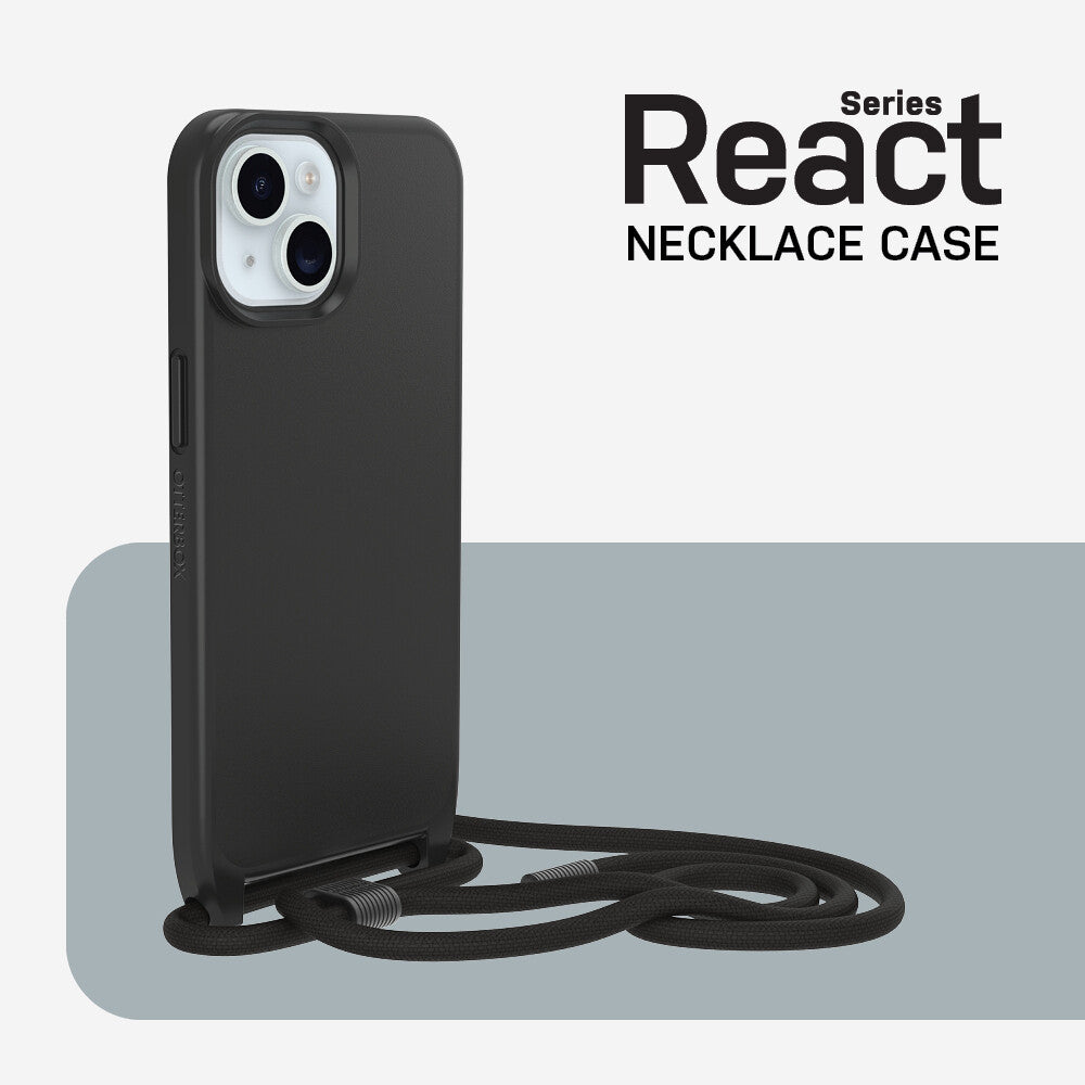 OtterBox React Series Necklace with MagSafe for iPhone 15 in Black