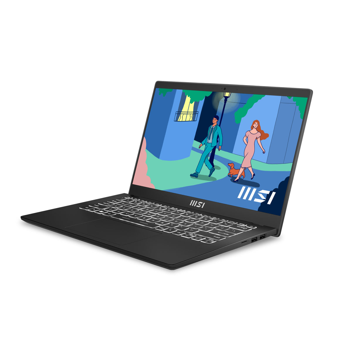 MSI Modern 14 Netbook 35.6 cm (14") - Full HD AMD Ryzen™ 5 7530U - 8 GB DDR4-SDRAM - 512 GB SSD - Wi-Fi 6E - Windows 11 Home - Black
