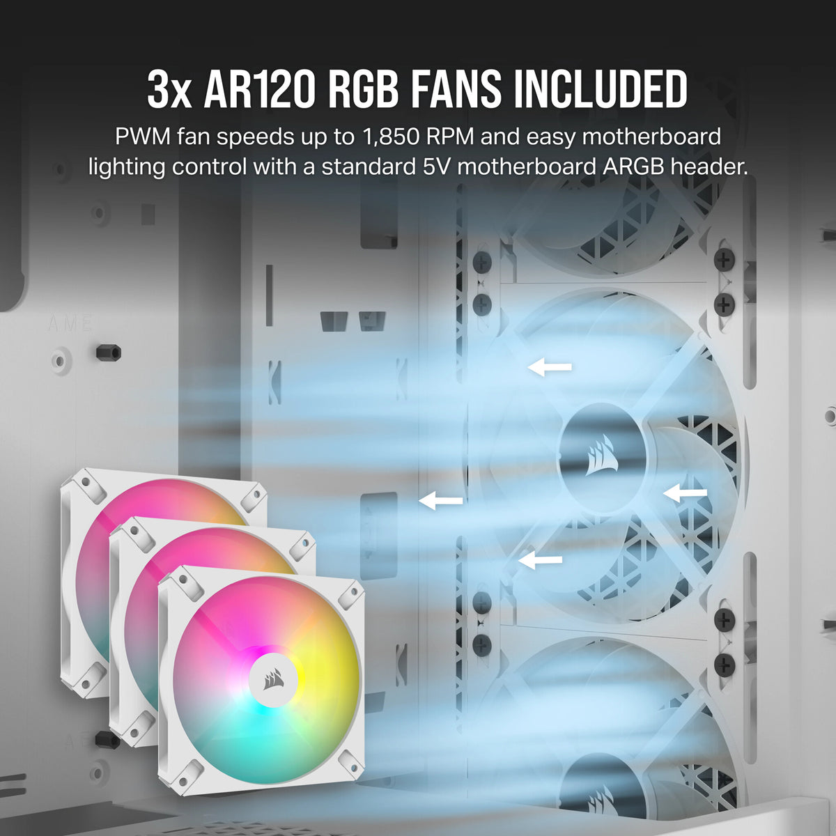 Corsair 3000D RGB AIRFLOW - ATX Mid Tower Case in White