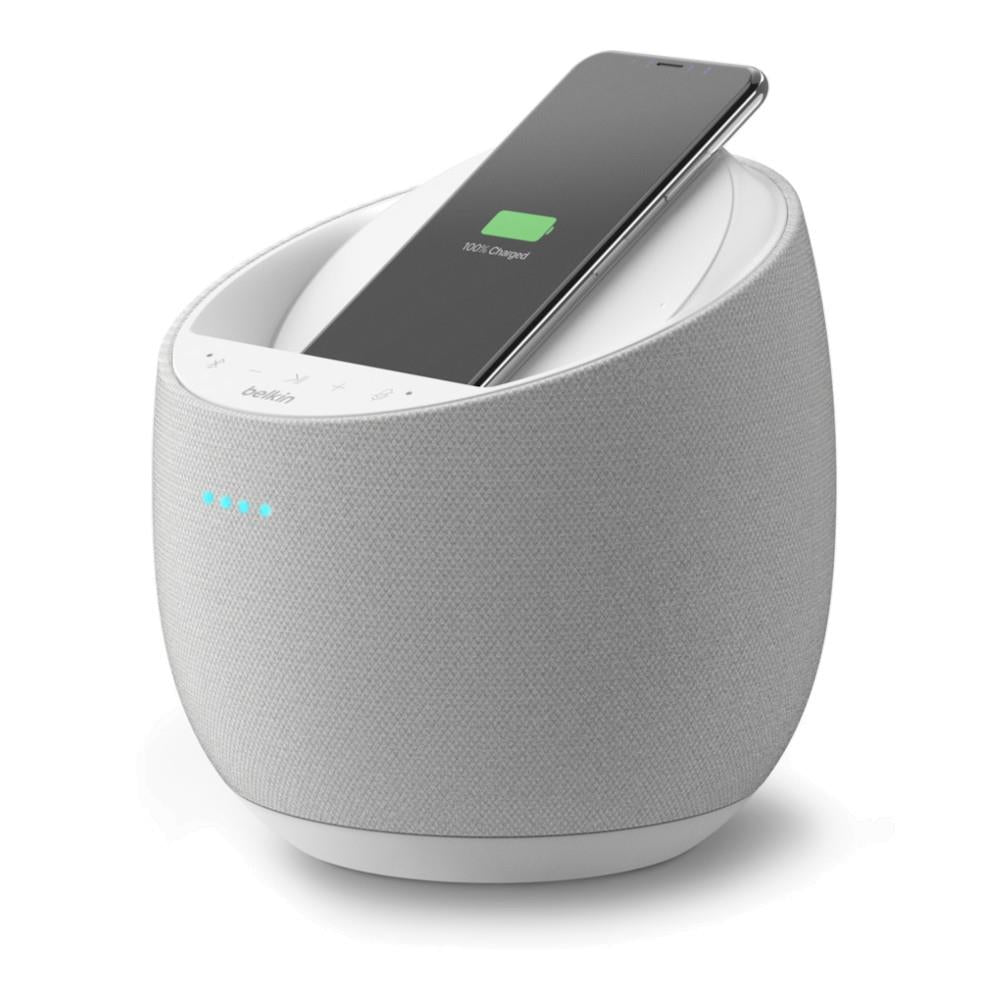 Belkin SOUNDFORM ELITE Smart Speaker + Wireless Charger - Google Assistant - White