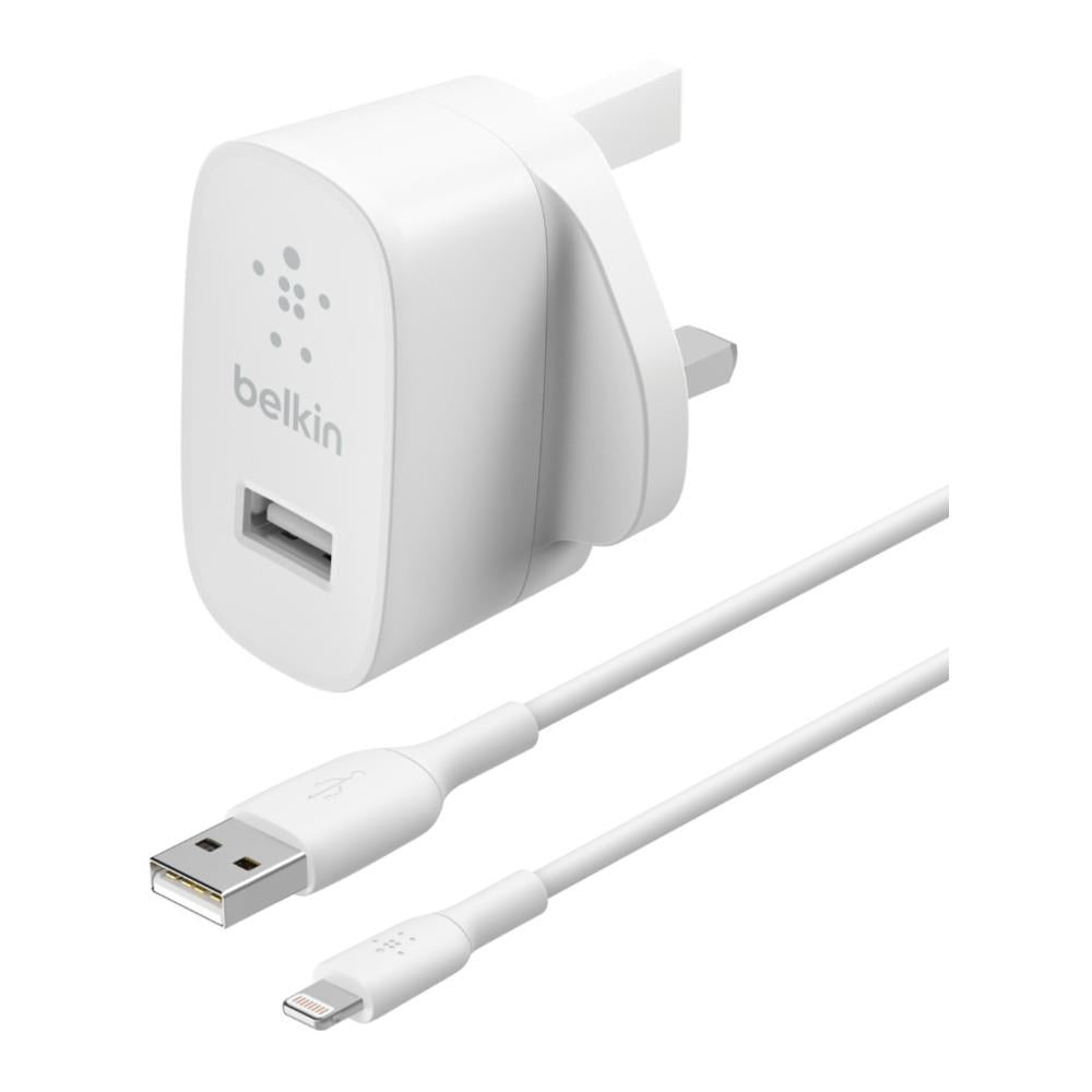 Belkin BOOSTCHARGE USB-A 12W Wall Charger with 1m Lightning Cable - White