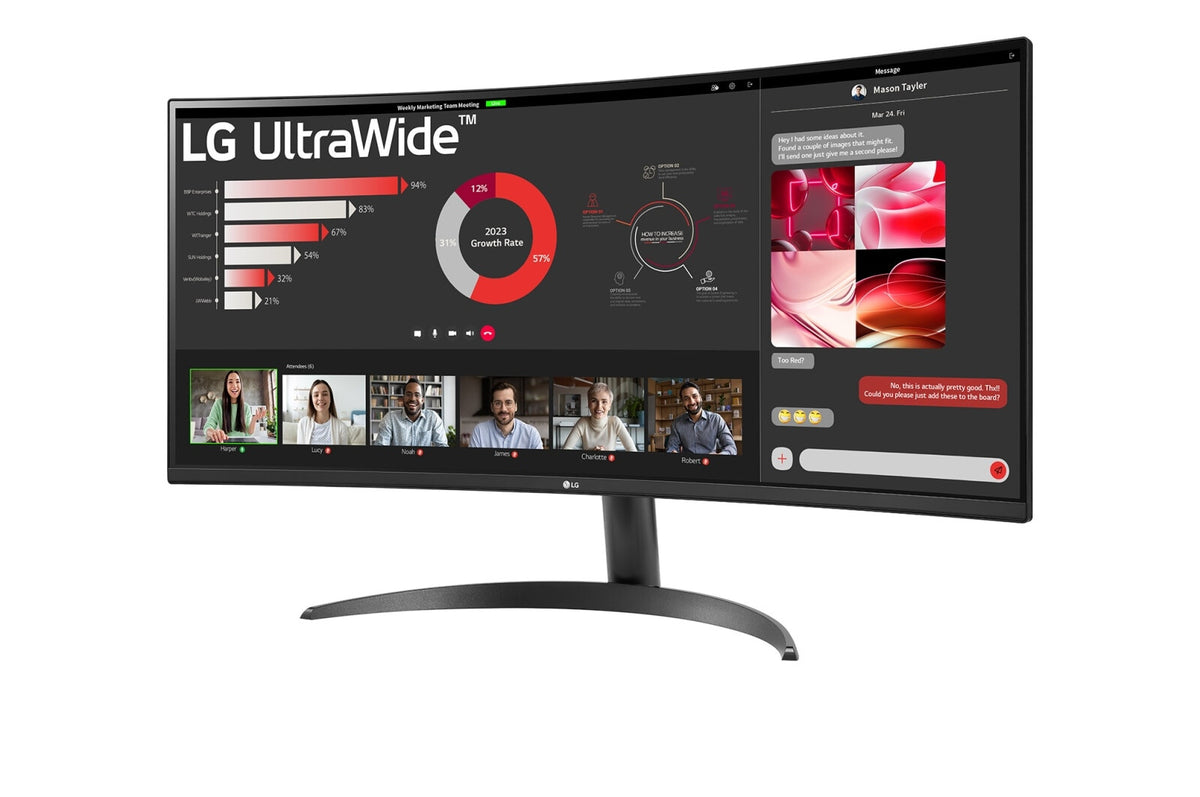 LG 34WR50QC-B - 86.4 cm (34") - 3440 x 1440 pixels UltraWide QHD LCD Monitor