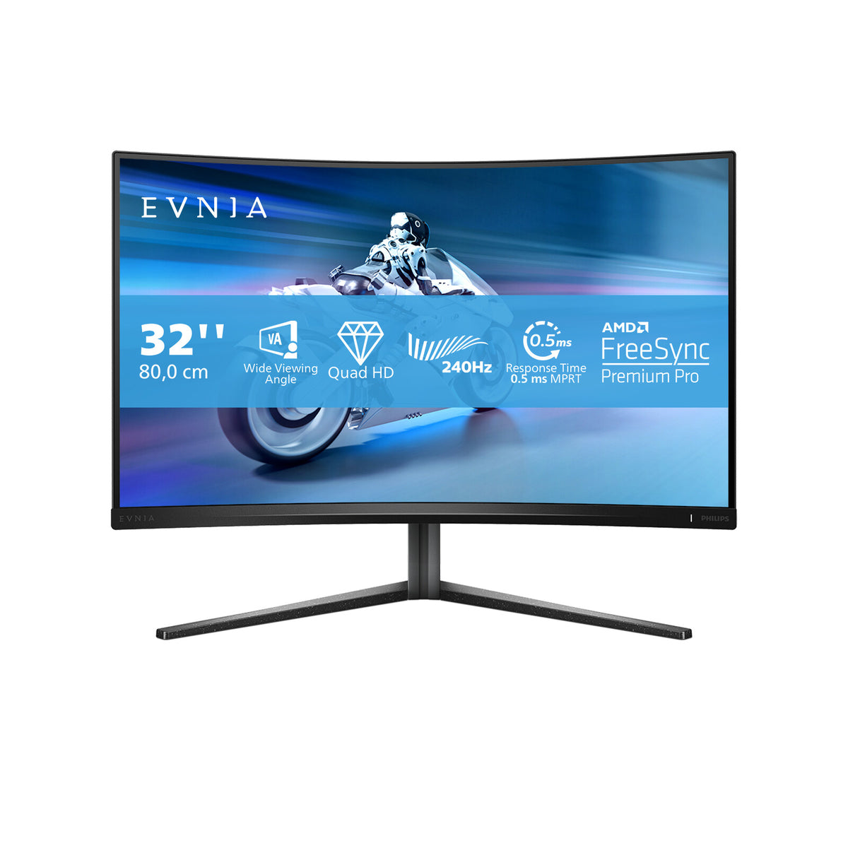 Philips Evnia 5000 32M2C5500W/00 computer monitor 80 cm (31.5&quot;) 2560 x 1440 pixels Quad HD LCD Black