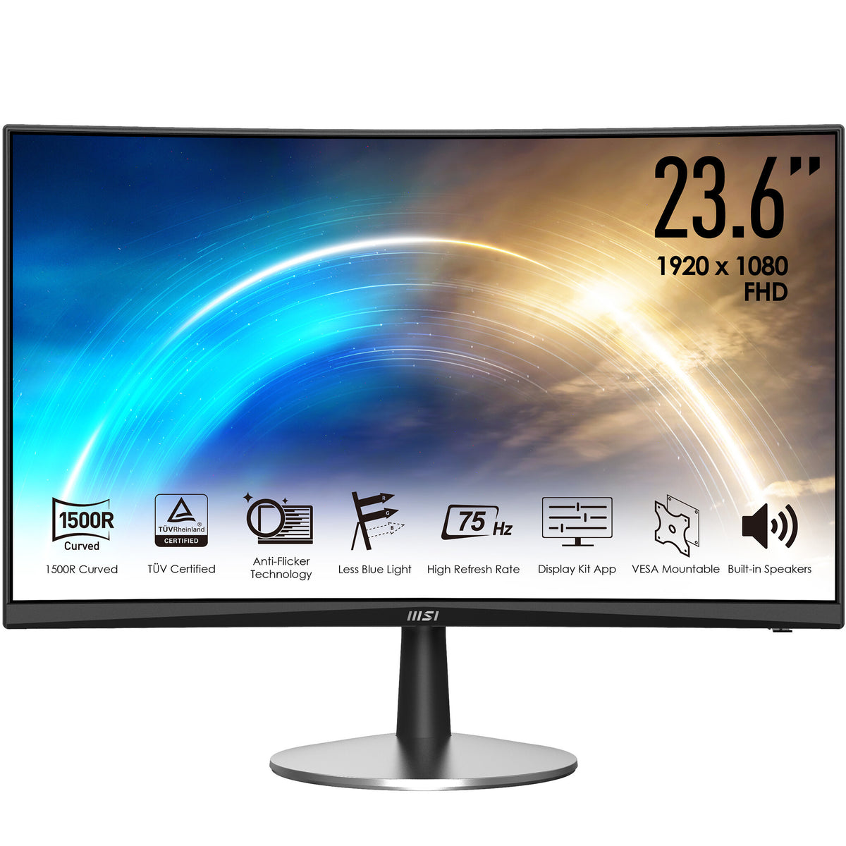 MSI Pro MP242C - 60 cm (23.6&quot;) - 1920 x 1080 pixels FHD LED Monitor