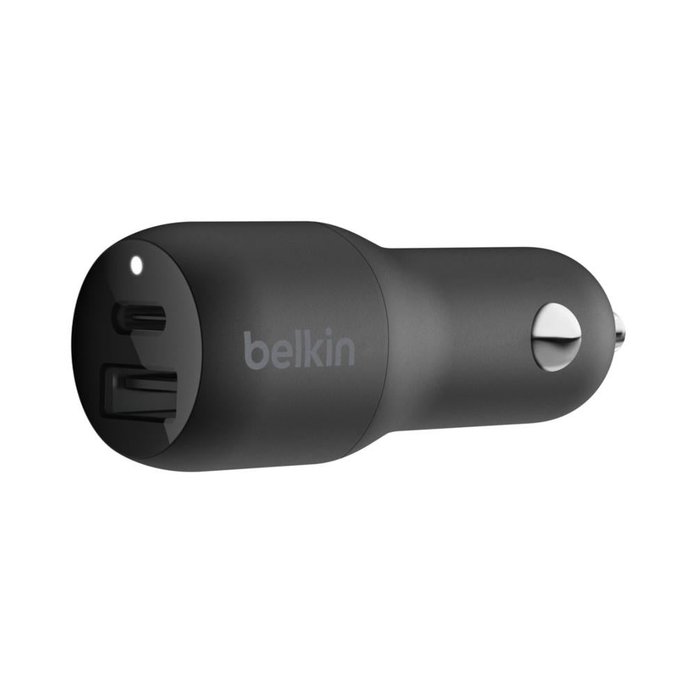 Belkin BOOSTCHARGE Dual Car Charger - 18W USB-C & 12W USB-A