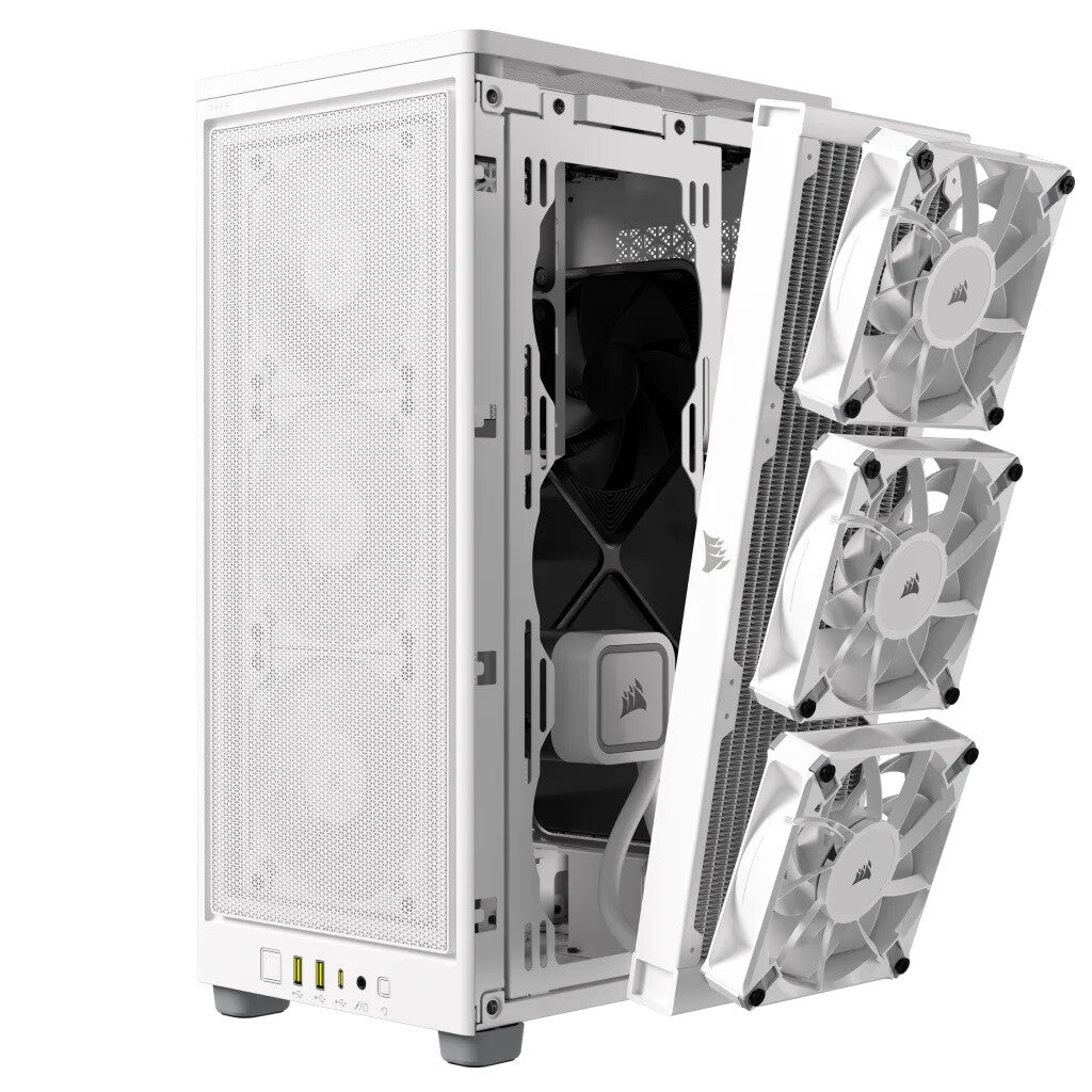 Corsair 2000D AIRFLOW - Mini ITX Tower Case in White