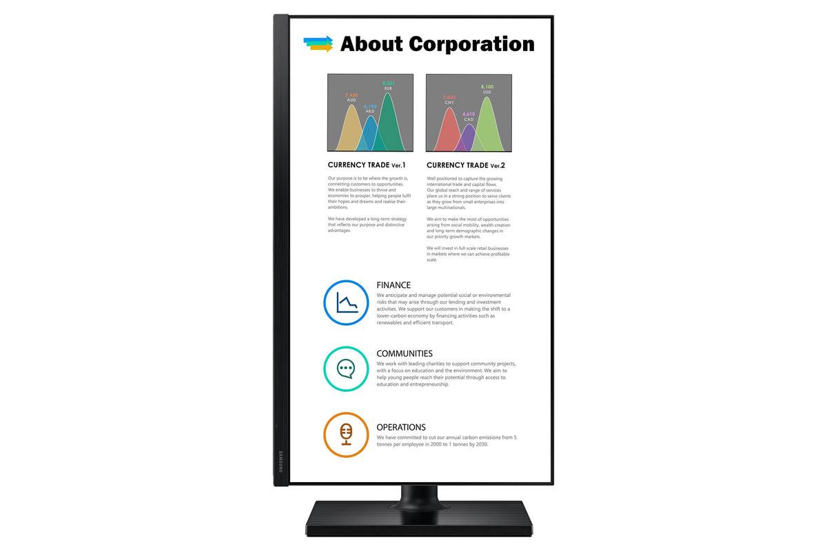 Samsung F24T450FQR computer monitor 61 cm (24") 1920 x 1080 pixels Full HD Black